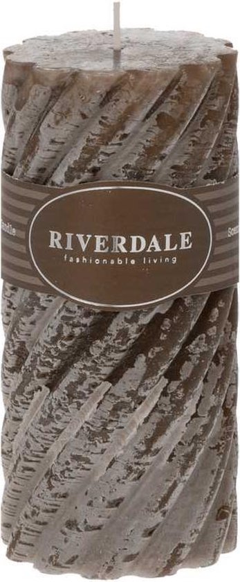 Riverdale - Geurkaars Swirl White Chocolate mokka 7.5x15cm - Bruin