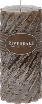Riverdale - Bougie Swirl moka 7,5x15cm Brown Paraffin