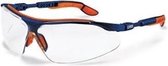 Uvex i-vo 9160-065 veiligheidsbril, blauw oranje, 5 stuks