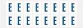 Letter stickers wit/blauw teksthoogte: 25 mm letter E