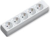 Verlengsnoer zonder Snoer/Kabel - Aigi Bovun - 3680W - 5 Stopcontacten - Wit | Nederland - BES LED