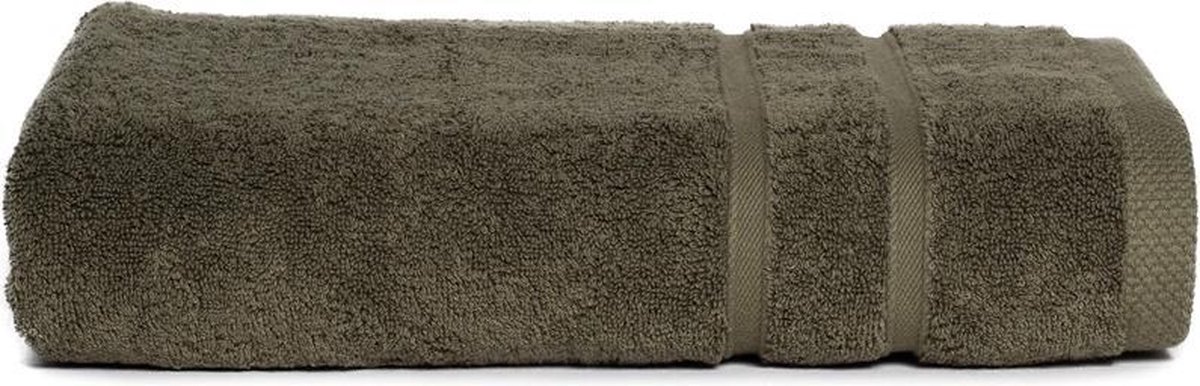 The One Voordeel Badlakens UltraDeLuxe Olijfgroen 70x140cm 3 stuks