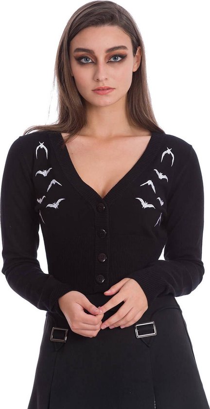 Banned - BAT LADY Cardigan - S - Zwart