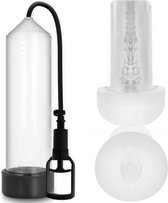 Penispomp Penisvergroter Sleeve Penisring Sextoys voor Mannen - RX7 - Zwart + Sleeve - Pump Addicted®