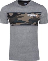 Superdry - Heren T-Shirt - Camo Stripe - Grijs
