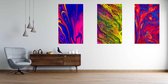 Onlinecanvas - Schilderij - Abstract Vector Banner. Texture Pack Fluid Art Covers. Art Vertical Vertical - Multicolor - 40 X 30 Cm