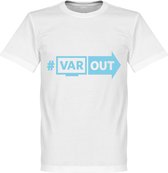 VARout T-Shirt - Wit/ Lichtlblauw - 4XL