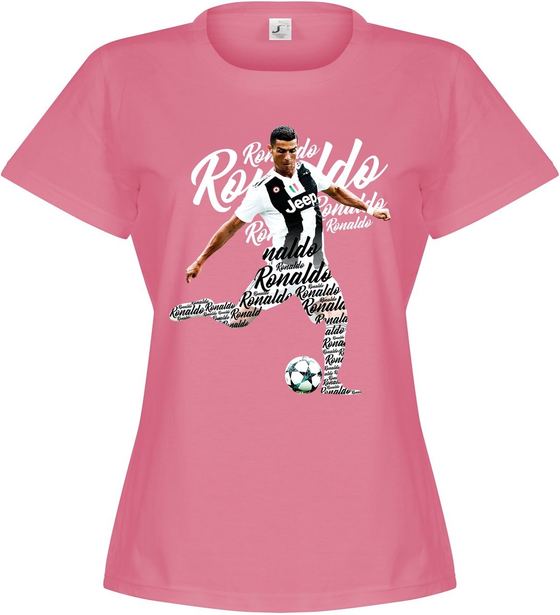 Ronaldo Script Dames T-Shirt - Roze - M