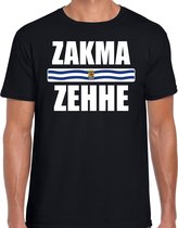Zakma zehhe met vlag Zeeland t-shirt zwart heren - Zeeuws dialect cadeau shirt S