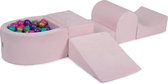 Speelset incl. 100 ballen - Roze - Wit, Grijs, Mint