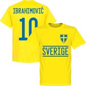 Zweden Ibrahimovic Team T-Shirt 2020-2021 - Geel - M