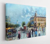 Onlinecanvas - Schilderij - Old City. Uman. Oil Paintings Art Horizontal Horizontal - Multicolor - 30 X 40 Cm
