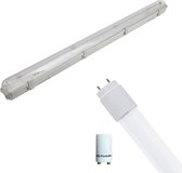 LED TL Armatuur met T8 Buis Incl. Starter - Aigi Hari - 150cm Enkel - 22W - Helder/Koud Wit 6400K - Waterdicht IP65 - BES LED