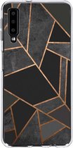 Hoesje Siliconen Geschikt voor Samsung Galaxy A7 (2018) - Design Backcover siliconen - Meerkleurig / Black Graphic