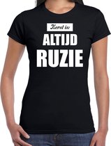 Zwart fout Kerstshirt / t-shirt - Kerst is altijd ruzie - dames - Kerstkleding / Christmas outfit XS