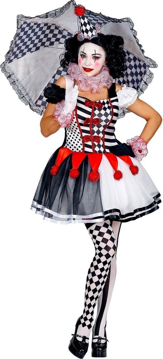 Harlequin Kostuum Haha Harlekijn Hofnar Vrouw Xs Carnaval Kostuum 5814