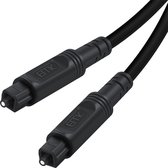 By Qubix ETK Digital Toslink Optical kabel 20 meter - toslink audio male to male - Optische kabel - Zwart audiokabel soundbar
