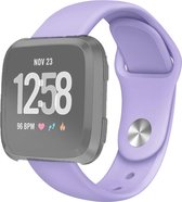 By Qubix - Fitbit Versa 1/ 2 & Lite  siliconen bandje (small) - Lila - Fitbit versa bandjes