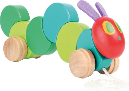 Trekfiguur / trekdier hout - "Rupsje Nooitgenoeg" de rups - Houten speelgoed  vanaf 1 jaar | bol.com