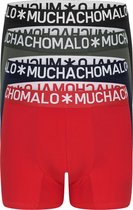 Muchachomalo Light Cotton boxershorts (4-pack) - heren boxers normale lengte - blauw - groen - rood en zwart - Maat: S