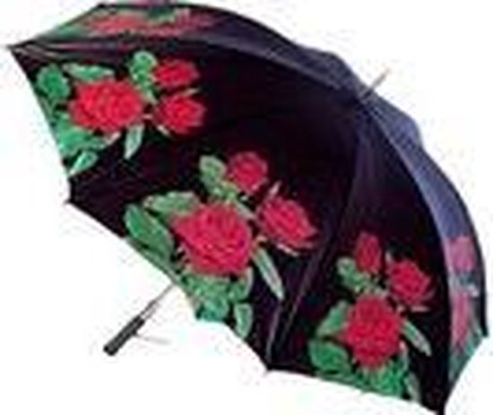Stevige paraplu's (25 stuks) met rozenprint en houten handvat - Multikleur - ø130cm - Zeer groot - Wind - Regen - Paraplu's