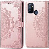 iMoshion Mandala Booktype OnePlus Nord N100 hoesje - Rosé Goud