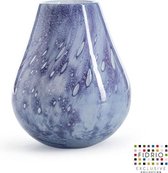 Vase Design Venice - Fidrio PASTEL BLUE - vase à fleurs en verre soufflé à la bouche - diamètre 22 cm, hauteur 28,5 cm