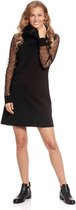 Pussy Deluxe Korte jurk -M- Black Dots Shawl Zwart