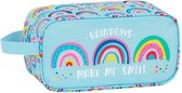 GLOWLAB Toilettas Regenboog - 30 x 16 x 15 cm - Polyester