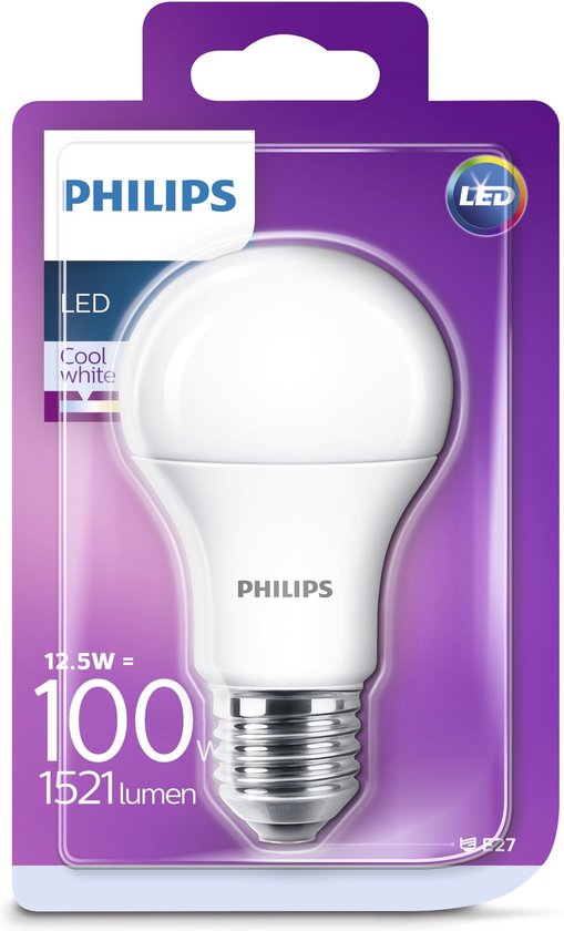 Philips LED Lamp 13W (100W) E27 Koel wit Niet-dimbaar | bol