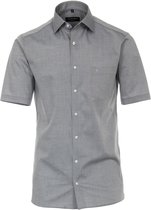 CASA MODA modern fit overhemd - korte mouw - grijs - Strijkvriendelijk - Boordmaat: 42