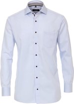 CASA MODA comfort fit overhemd - lichtblauw twill (contrast) - Strijkvrij - Boordmaat: 44