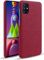 Samsung Galaxy M51 Stof Hard Back Cover Rood