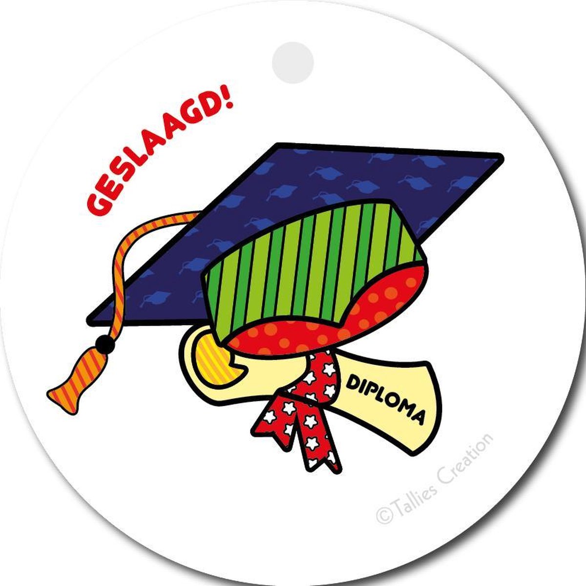 Tallies Cards - kadokaartjes - bloemenkaartjes - Geslaagd - Popart - set van 5 kaarten - geslaagd - diploma - zwemdiploma - rijbewijs - 100% Duurzaam
