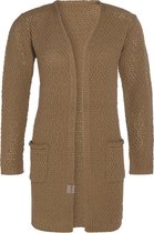 Cardigan tricoté pour femme Knit Factory Luna - New Camel - 40/42 - Avec poches latérales