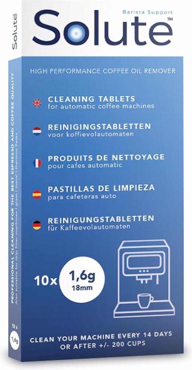 Solute – koffiemachine reiniger 10x1.6g