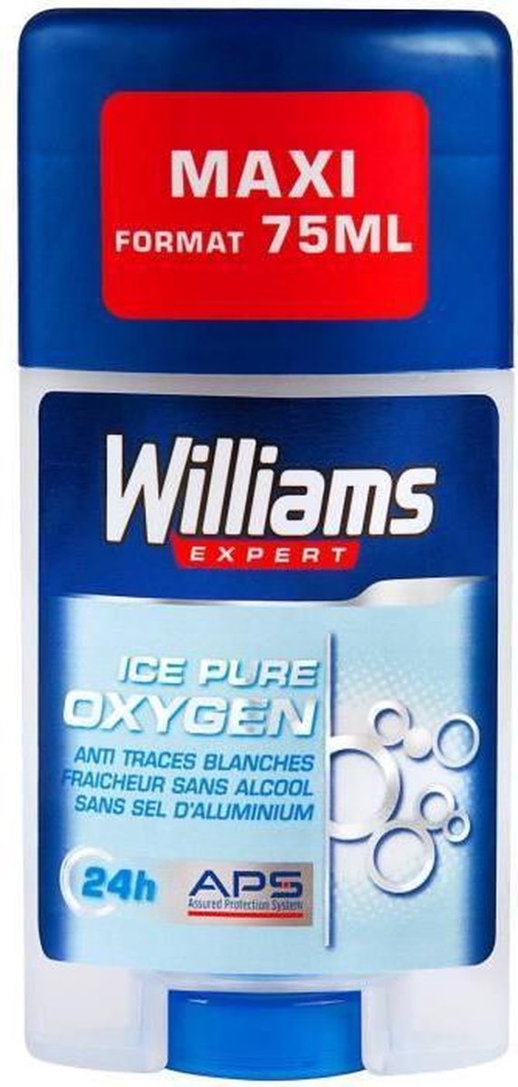 WILLIAMS Batch van 6 Man Deodorants Stick Sensitive Skin Anti White Traces - 75ml