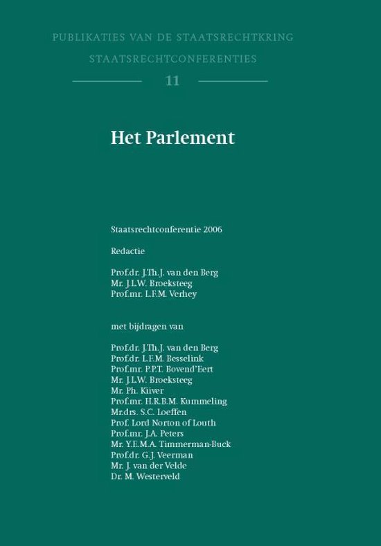 Publikaties van de Staatsrechtkring 11 -   Het Parlement