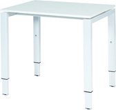 Verstelbaar Bureau - Domino 80x60 wit - wit frame