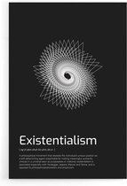 Walljar - Existentialism - Muurdecoratie - Poster met lijst