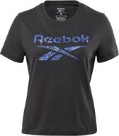 Reebok Workout Safari Shirt Dames - sportshirts - zwart - maat S