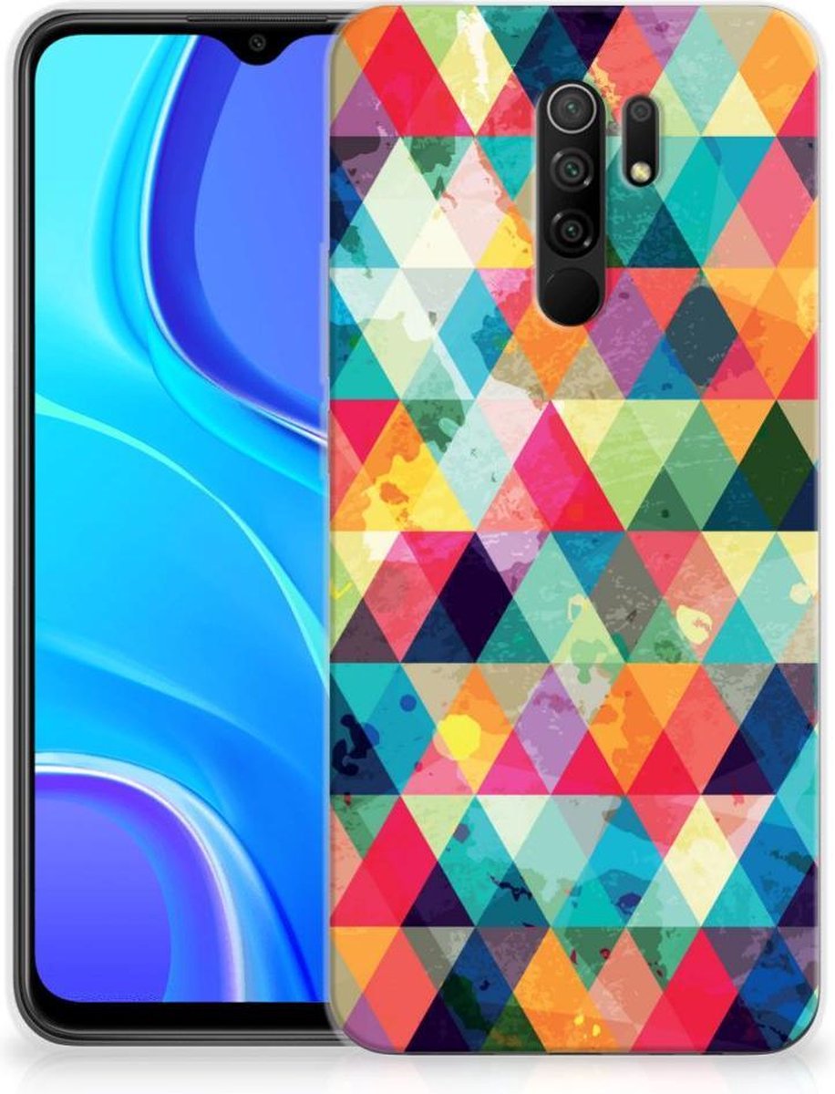TPU Hoesje voor Xiaomi Redmi 9 TPU bumper Geruit