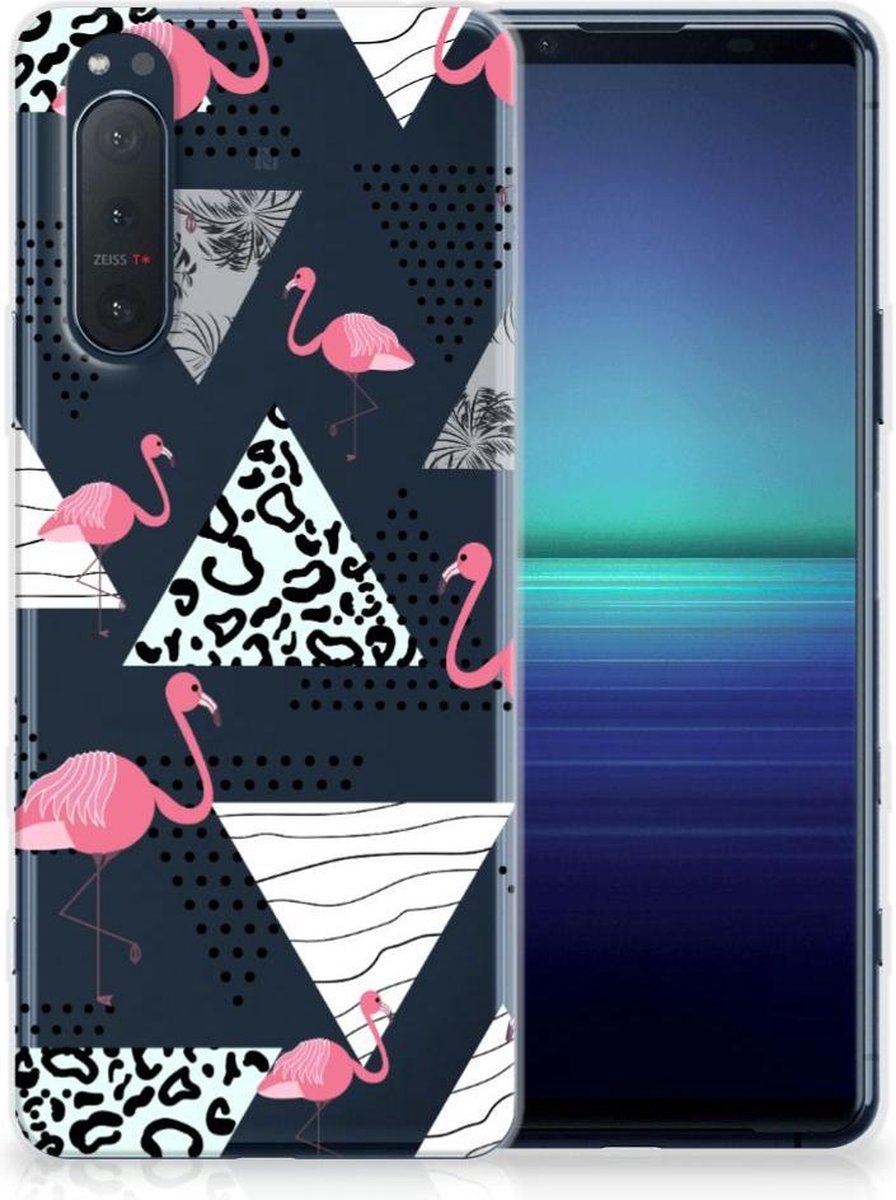 Sony Xperia 5II TPU Hoesje Flamingo Triangle
