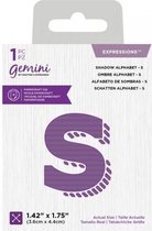 Gemini Expressions snijmal - Shadow Alphabet S