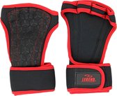Crossfit & Fitness Handschoenen Heren/Dames Zwart-Rood - Gemaakt van softshell en textiel - Elastisch en flexibel ONE SIZE