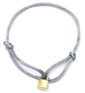 Armband Dames - Hangslot RVS - Lengte Verstelbaar - Grijs en Goudkleurig