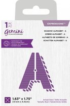 Gemini Expressions snijmal - Shadow Alphabet A