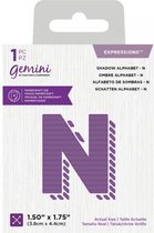 Gemini Expressions snijmal - Shadow Alphabet N