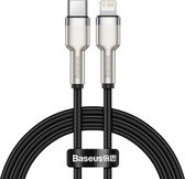 Baseus PD 20W USB-C naar Lightning Metalen kabel - 100cm - Zwart