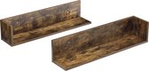 Wandplank Elverum set van 2 75x16,5x16,5 cm houtkleurig